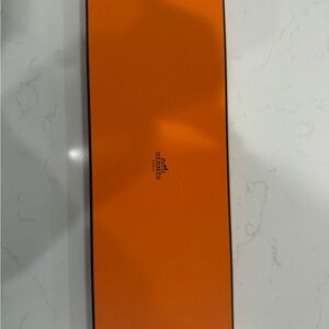 Hermes Orange Slim Box with Black Logo